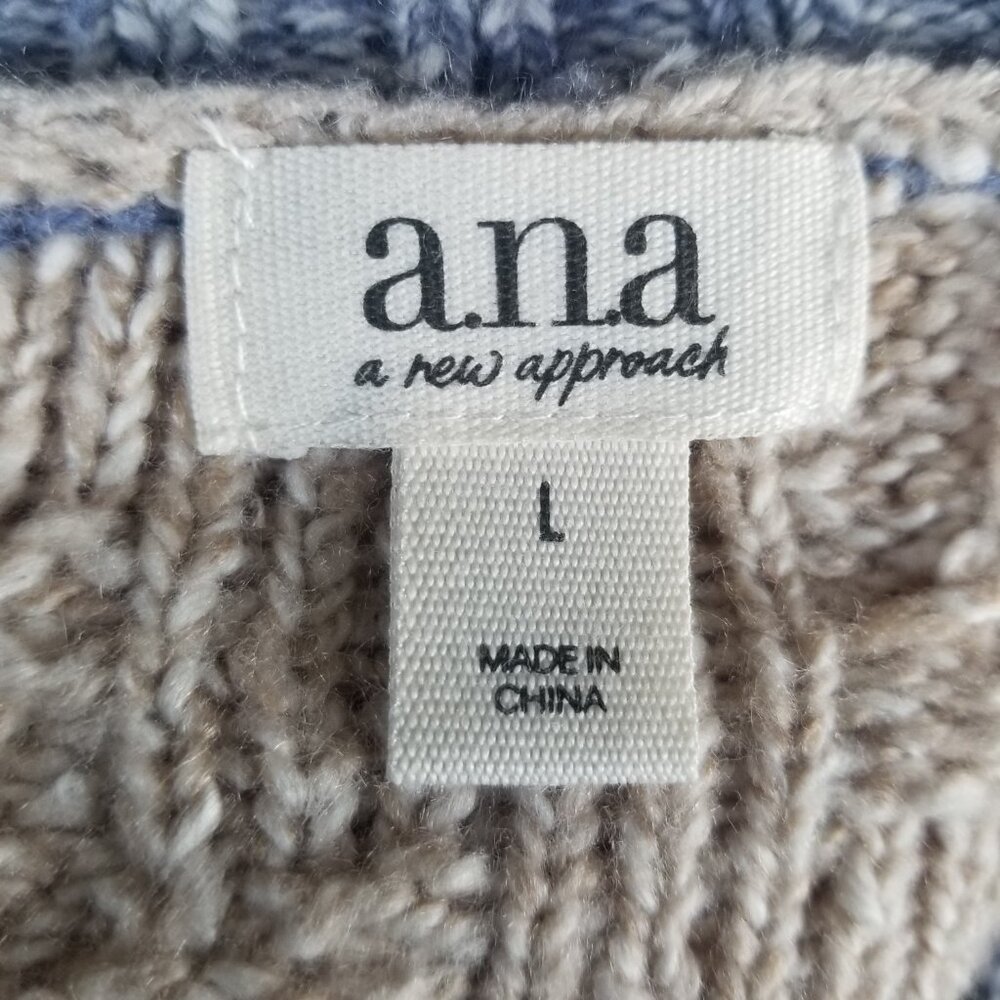 a.n.a striped sweater L - Picture 3 of 7